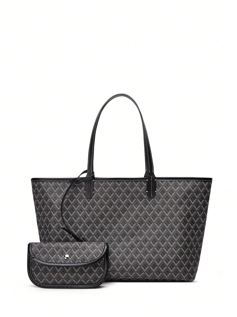 Casual Schouder Handtas Dames PVC | Tote Bag | Lichtgewicht grote tas voor studenten