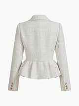 Elegante Tweedelige Set met Parel Details | Damespakken | Luxueuze en Stijlvolle Outfit voor Speciale Gelegenheden