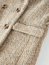 Dubbelrijige Blazer met Gespriem | Damespakken | Klassiek Tweedelig Pak met Modern Detail