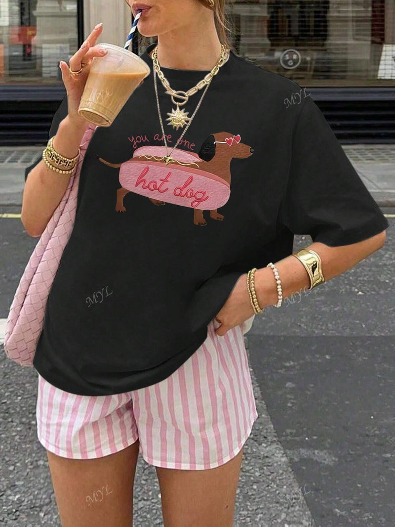 Cocktail Martini Gedrukt Crop Top | Dames Tops | Trendy Grafisch T-shirt voor de Zomer