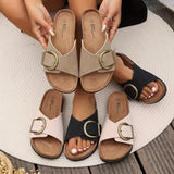 Britta | Orthopedische Slippers met Gesp en Elegante Stijl