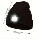 Unisex Beanie met LED Licht – Handige Verlichting voor Avondwandelingen