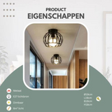 Trendy Industriële Plafondlamp met Open Design - ForgeLight