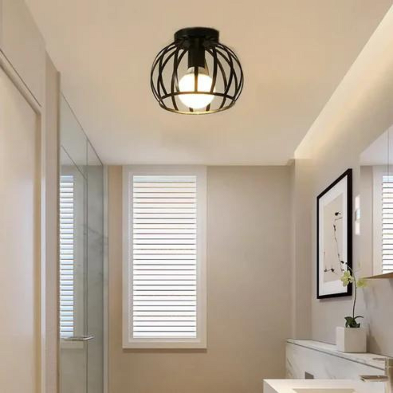 Trendy Industriële Plafondlamp met Open Design - ForgeLight