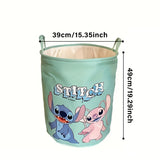 Stitch-Themed Opvouwbare Wasmand - Ruime Polyester Organisator met Handvatten