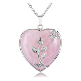 Stijlvolle Hartvormige Rozenkwarts Edelsteenhalsketting – Amara