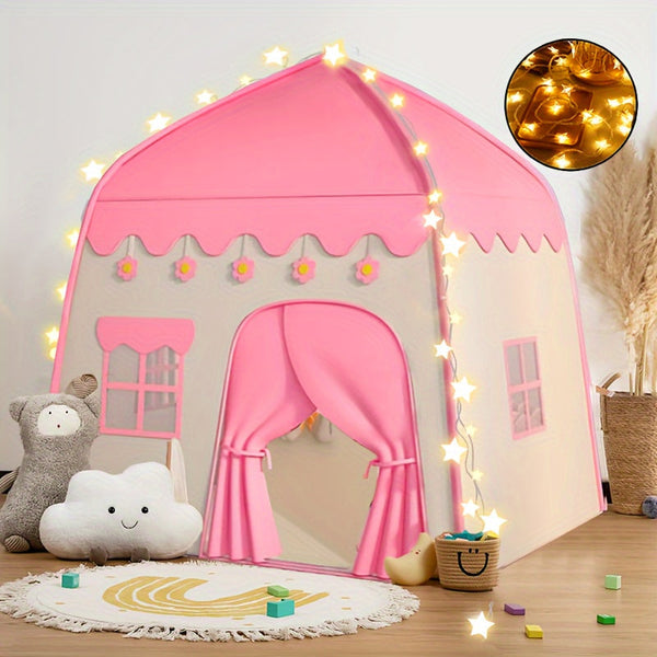 Bloemen Prinsessentent voor Kinderen – Met Sterrenverlichting en Speelgoedaccessoires