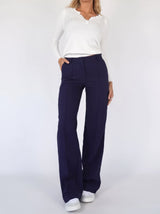 Beau | Hoge Taille Pantalon Met Rechte Pijpen