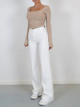 Beau | Hoge Taille Pantalon Met Rechte Pijpen