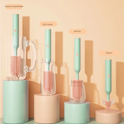 Elektrische Siliconen Flesborstel – BubblEase