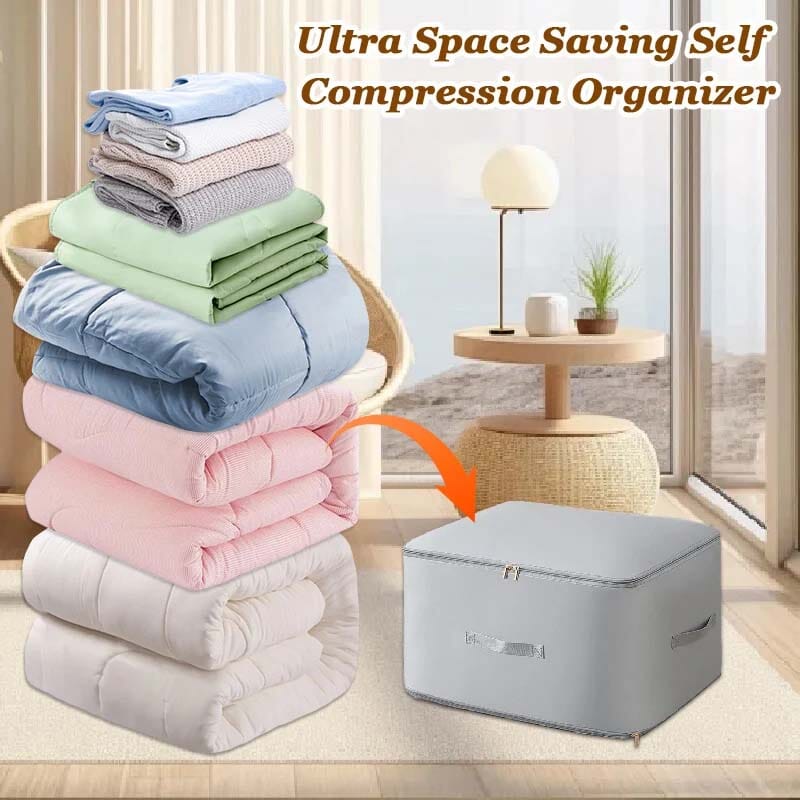 Extreem ruimtebesparende, zelfcompressie organizer