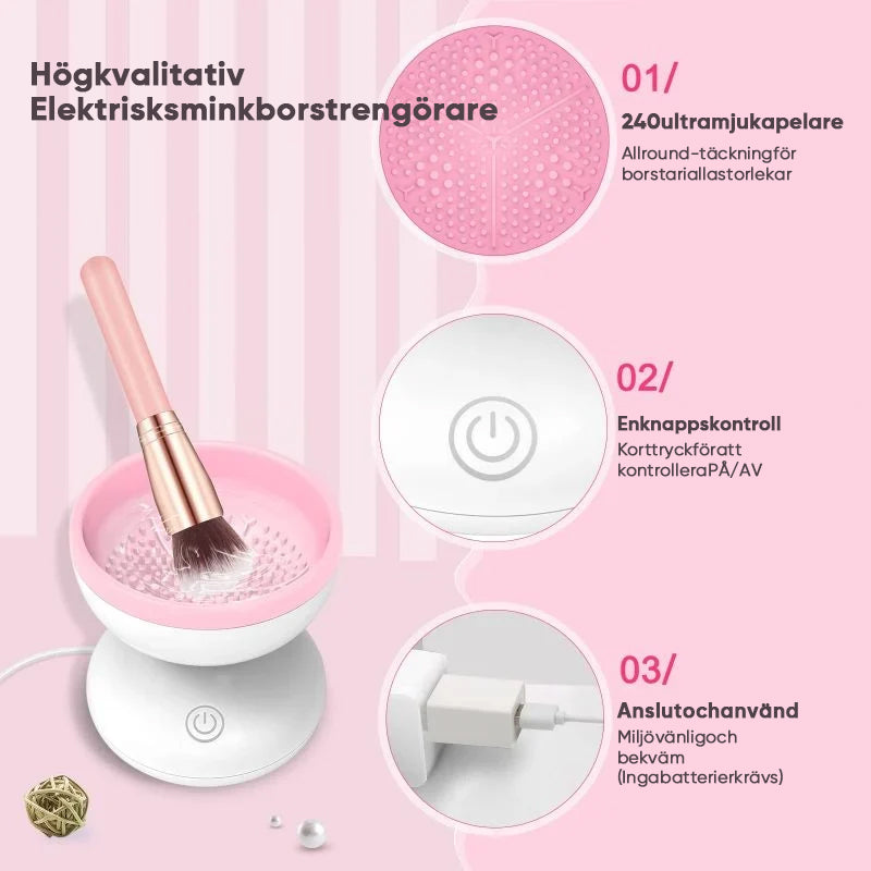 Elektrische Make-up Kwastenreiniger - Snelle en Grondige Reiniging
