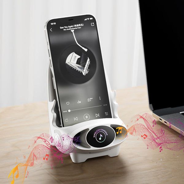 Draadloze telefoonhouder met 15W snellaadfunctie - FlexCharge Chair