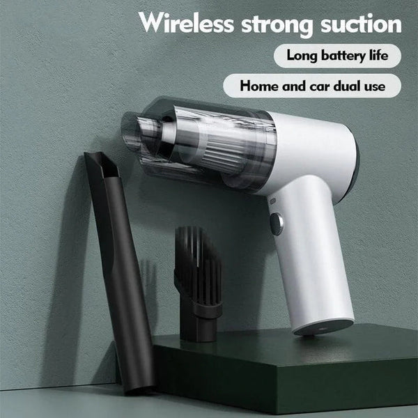 AeroClean Draadloze Mini Stofzuiger met Vacuümfunctie – USB Oplaadbaar