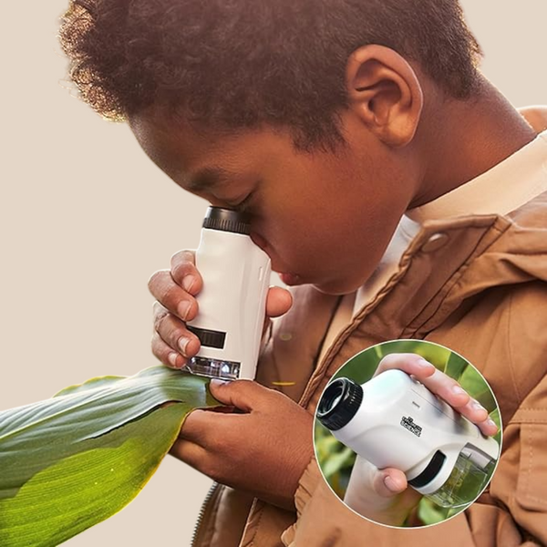 Draagbare Microscoop - Mini Explorer, 60x-120x Vergroting, Educatief Wetenschapsspeelgoed, +2 Jaar