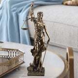 Decoratiestandbeeld van de Godin van de Gerechtigheid
