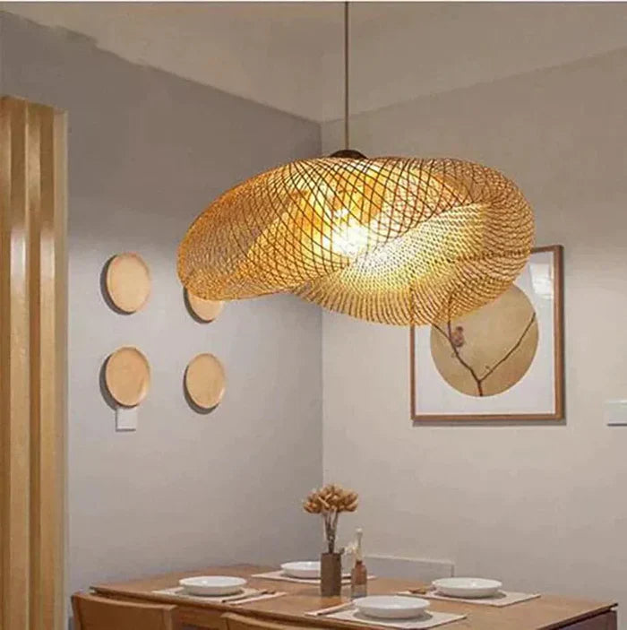 Trendy Rieten Hanglamp - NaturGlow