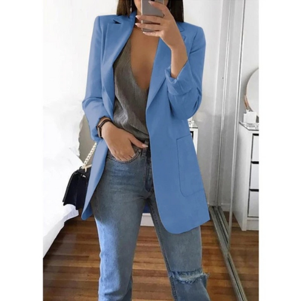 Elegante lange damesblazer voor elke gelegenheid