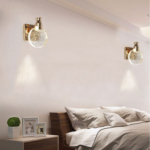 Luxe ronde kristallen wandlamp – Celestia