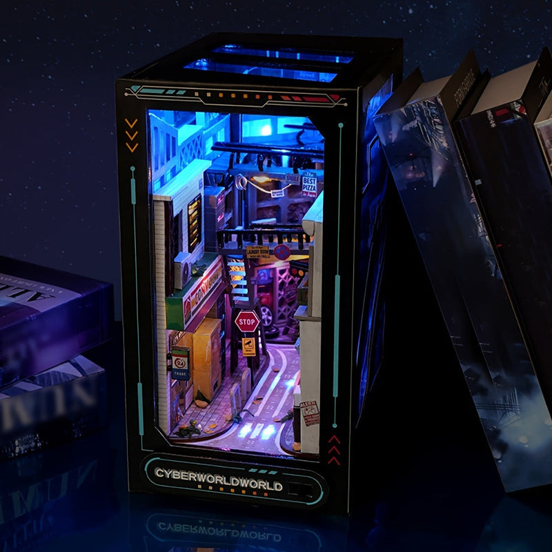 Cyberpunk DIY Cabin Kit – 3D Model voor Woningdecoratie met Verlichting