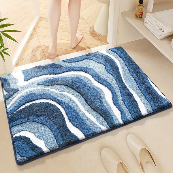 Geometrisch Badkamer Tapijt – Absorberend en Zacht met Non-Slip Onderkant