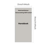 Schattige Cartoon Geborduurde Kleine Handdoeken – Zachte Katoenen Set van 4