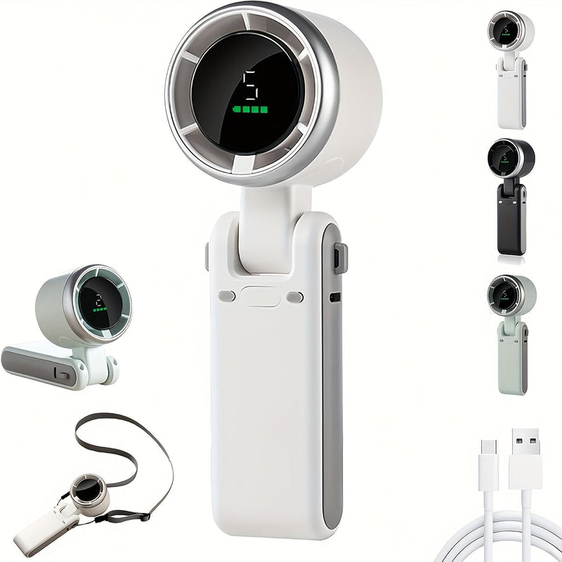 Compact Turbo Handheld Ventilator – 3-in-1 USB Oplaadbaar met 5 Snelheden