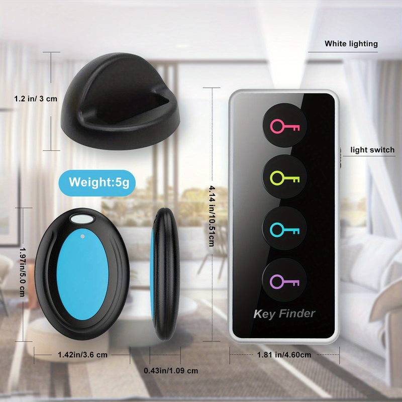 4-in-1 Sleutelhanger Zoeker met LED Flitser - Vind je Sleutels, Portemonnee en Meer