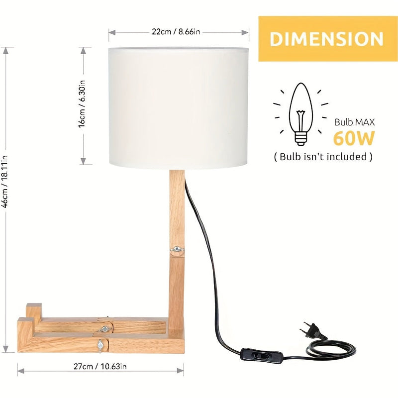Moderne Houten Tafellamp – Flexibel Design en Sfeervolle Verlichting