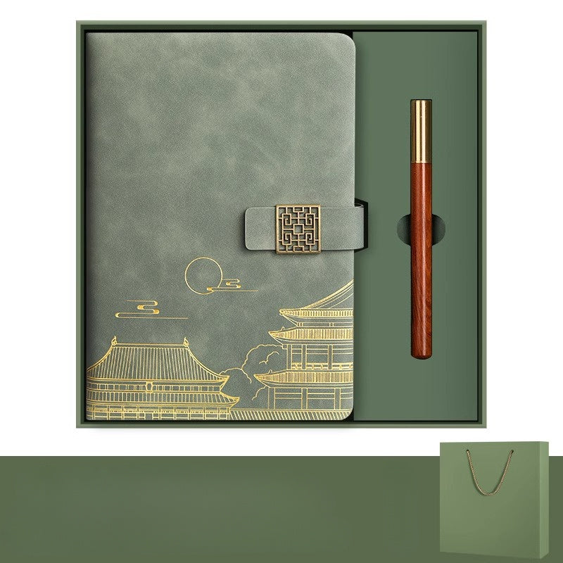 Exclusieve Geschenkset Verboden Stad – Notitieboek, Thermosfles en Pen in Luxe Doos