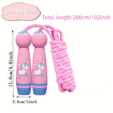 Unicorn Springtouw - Gezellig Springtouw voor Kinderen met Houten Handvaten