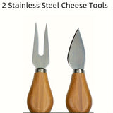 Bamboe Delights Kaas- en Snackplank Set – Origineel en Praktisch voor Gezellige Momenten