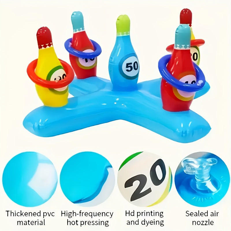 Opblaasbare Water Bowling Set – Leuk Poolspel voor Iedereen