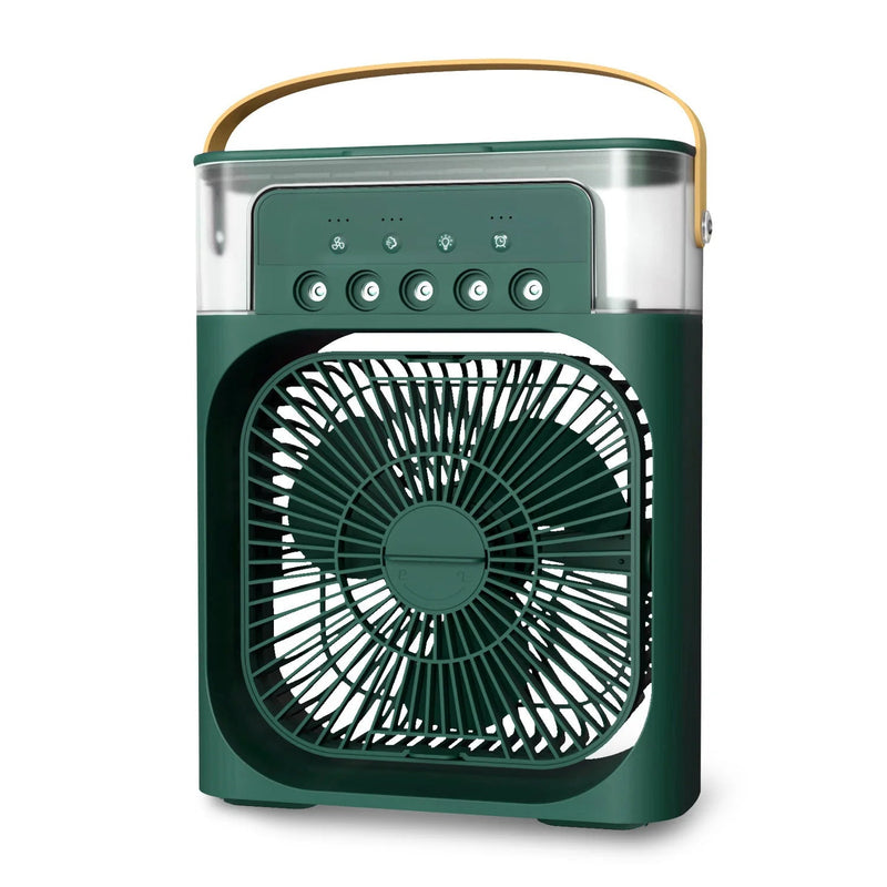 3-in-1 Luchtkoeler, Luchtbevochtiger & Luchtreiniger – Draagbare Airco voor Binnengebruik met LED Licht