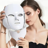7-Kleur LED Gezichts- en Nekmasker – USB Oplaadbaar Huidverzorgingsapparaat