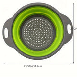 Opvouwbare Siliconen Vergiet Set – Perfect voor Pasta, Groenten en Fruit