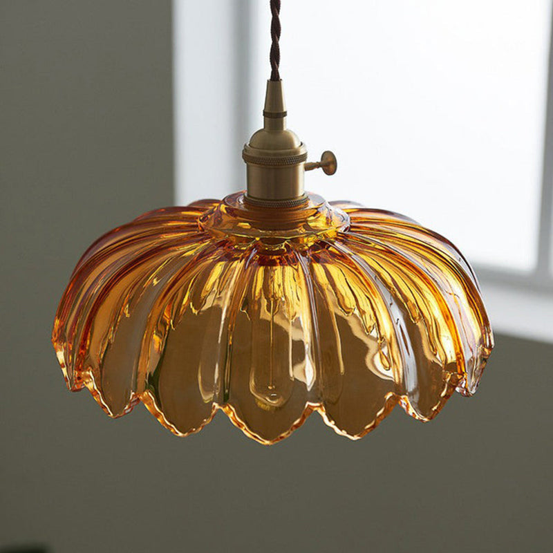 Bubble Glass Hanglamp – Elegante Transparante Glas & Koper Hanglamp