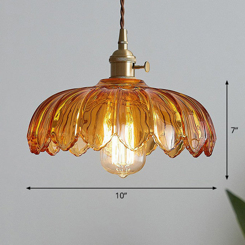 Bubble Glass Hanglamp – Elegante Transparante Glas & Koper Hanglamp