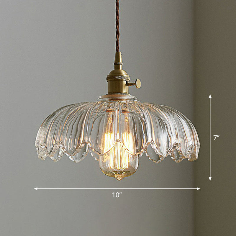 Bubble Glass Hanglamp – Elegante Transparante Glas & Koper Hanglamp
