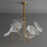 Bladvormige Frosted Glass Kroonluchter – Elegante Vintage-Inspiratie Plafondlamp