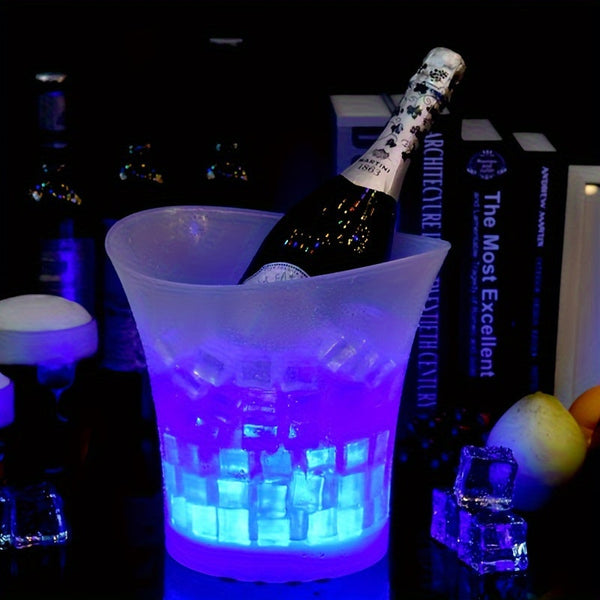 5L LED Verlichte IJsblokjesemmer – Perfect voor Champagne en Bier