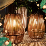 Zonne-energie Woven Lantaarns – Elegante Hangende Verlichting voor Tuin en Patio