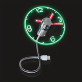 Draagbare USB LED Klokventilator met Tijdweergave