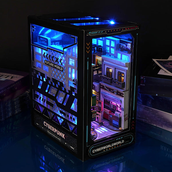 Cyberpunk DIY Cabin Kit – 3D Model voor Woningdecoratie met Verlichting