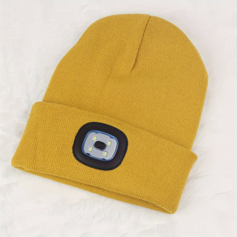 Unisex Beanie met LED Licht – Handige Verlichting voor Avondwandelingen