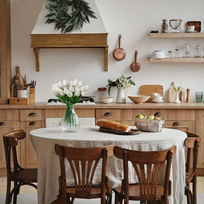 Set van 10 Kunstmatige Witte Tulpen – Perfect voor Bruiloften, Fotografie en Interieurdecoratie