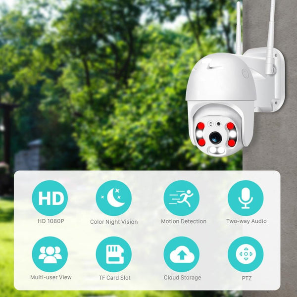 Draadloze Buitenbewakingscamera met WiFi – SecureView 360