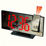 Digitale Spiegel Wekker met Projectie – Groot LED Display en Multifunctionele Alarmfunctie