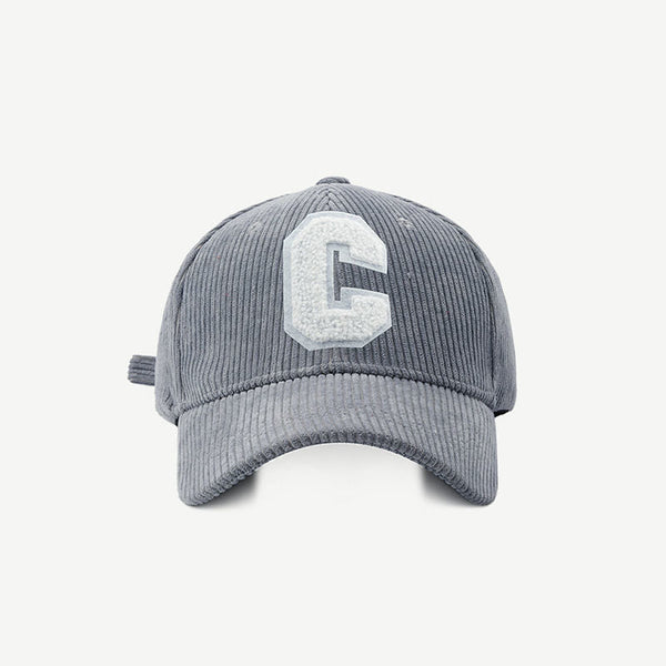 Corduroy pet met C patch | Baseball cap heren & dames | Trendy ribfluweel pet in diverse kleuren