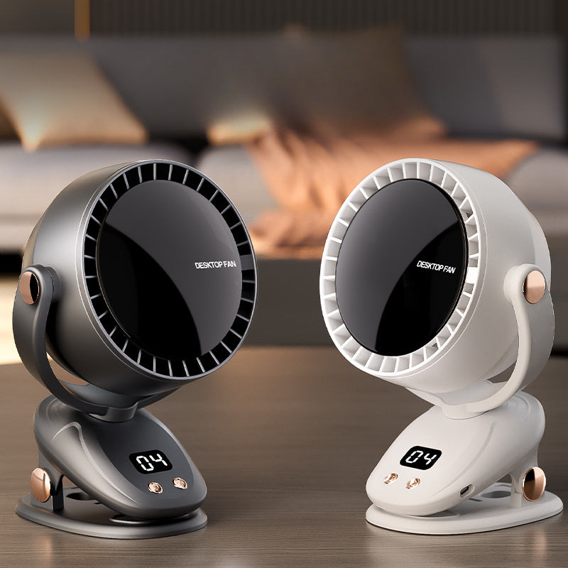 Draagbare Bladloze Ventilator met Digitaal Display – Stille en Oplaadbare Koeling voor Binnen en Buiten